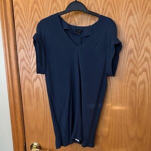 Theory 100% Silk Navy Blue Women's Top